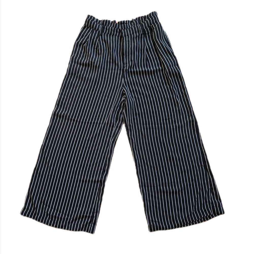 Chic Striped Wide-Leg Trousers